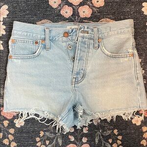 Madewell Light Wash Jean Shorts